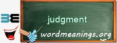 WordMeaning blackboard for judgment